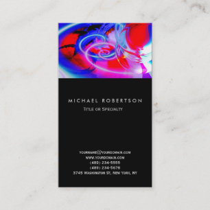 Noir bleu rouge Abstrait Carte de visite consultan