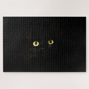noir Chat Lumineux yeux foncé Ombres Puzzle