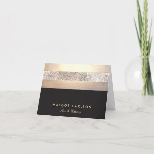 Noir chic et élégant d'or de paillette barré