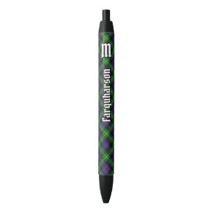 Noir Clan Farquharson Stylo d'encre Tartan