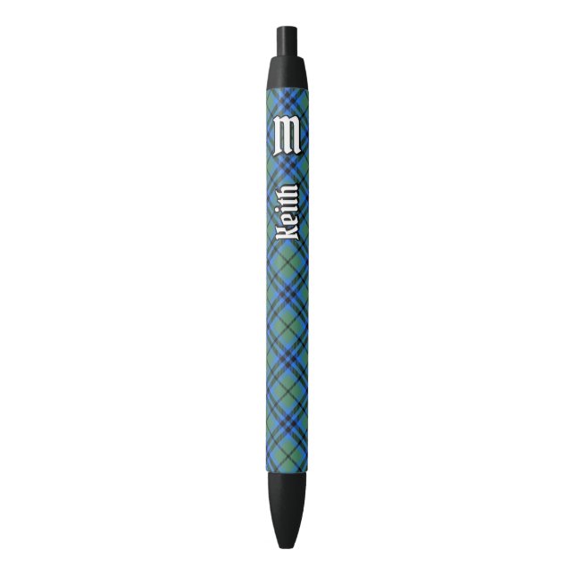 Noir Clan Keith Stylo d'encre Tartan (devant Vertical)