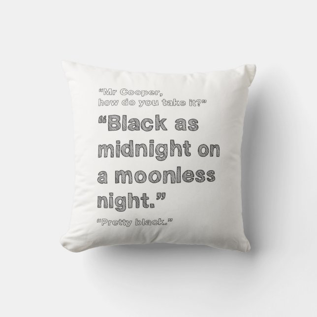 Noir comme minuit - coussin JUMEAU de CRÊTES (Recto)