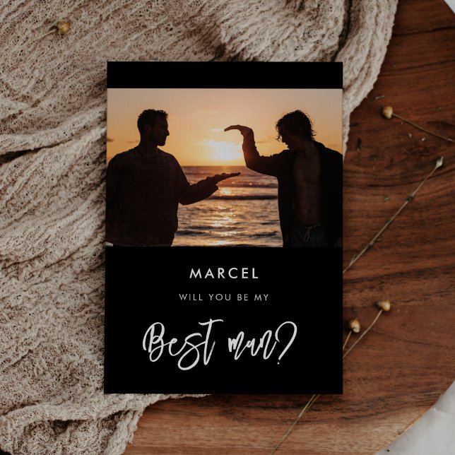 Noir contemporain Meilleur homme proposition carte (Créateur téléchargé)