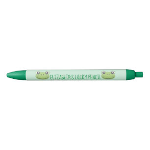 Noir Cute Grenouille verte Retour à l'école Stylo