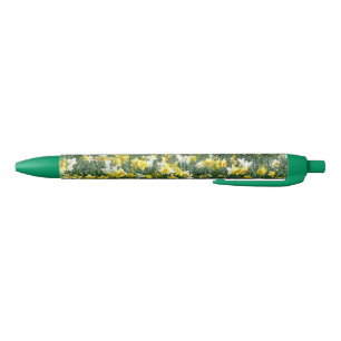 Noir Daffodils Stylo Fleurs De Ressort