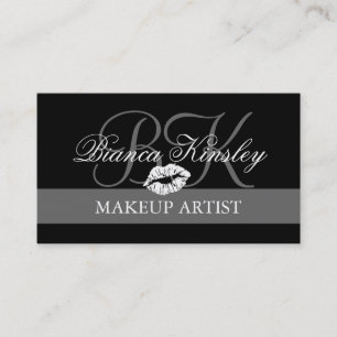Noir de cartes de visite de monogrammes de