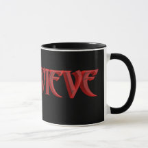 Noir de Genevieve tasse de sonnerie de 11 onces