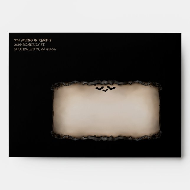 Noir de Halloween et enveloppe heureuse bronzage (Devant)