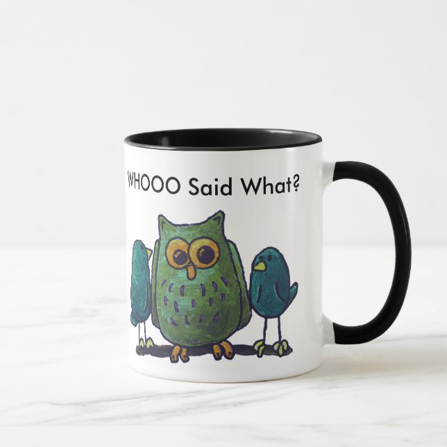 Noir de LimbBirds tasse de sonnerie de 11 onces (Droite)