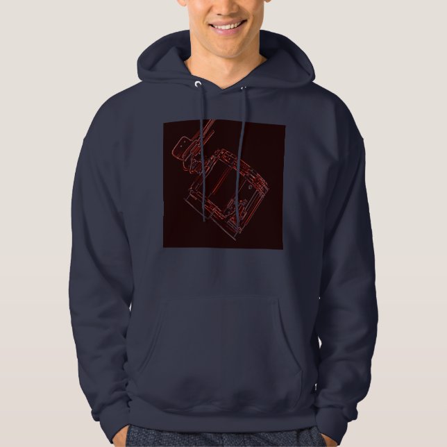 Noir de marche de sweat - shirt à capuche de (Devant)