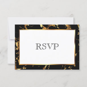 Noir de RSVP et marbre d'or