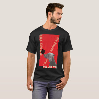 NOIR DE T-SHIRT DE S D'HOMMES ROUGES DU GRAPHIQUE