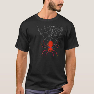 Noir de T-shirt de toile d'araignée