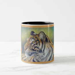 Noir de tigre tasse à deux tons de 11 onces