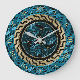 Noir de turquoise et horloge de Triskele de Celtic
