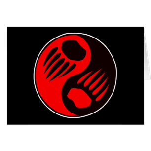 Noir de Yin Yang de griffe d'ours
