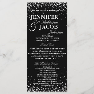 Noir du programme de mariage avec les étoiles