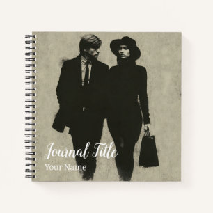 Noir Duo Journal — Custom Name & Title