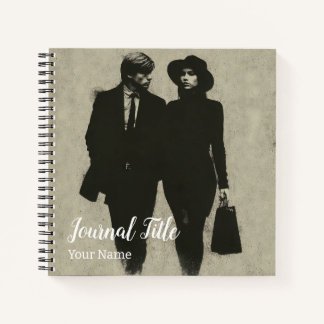 Noir Duo Journal — Nom et titre personnalisés
