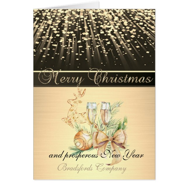 Noir élégant, Cerf de Noël, Boules, Verre de vin,  (Devant)