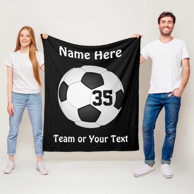 Noir et blanc, Couvertures de soccer personnalisée (En situation)
