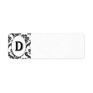 Noir et blanc Damas initial