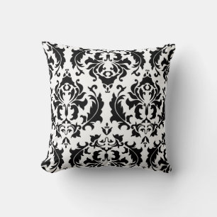 Noir et blanc Damask American MOJO Coussin