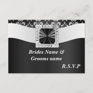 Noir et blanc damassé rsvp