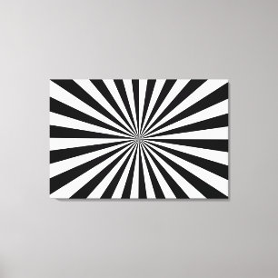 Noir et blanc étirés d'impression de toile