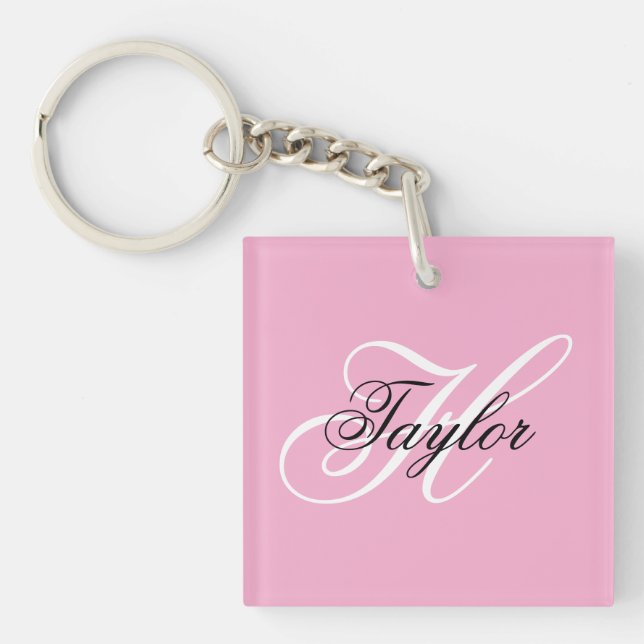 Noir et blanc Fatigue Monogramme rose (Devant)