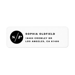 Noir et blanc Gras italique Monogramme de typograp