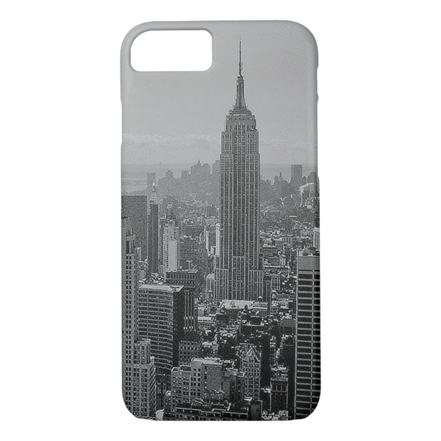 Noir et blanc New York City iPhone 7 Coque (Dos)