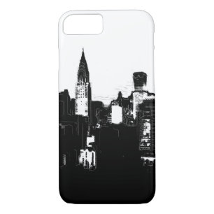 Noir et blanc New York City iPhone 7 Coque
