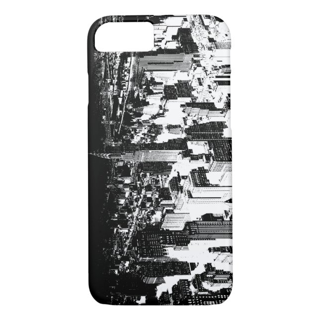 Noir et blanc New York City iPhone 7 Coque (Dos)