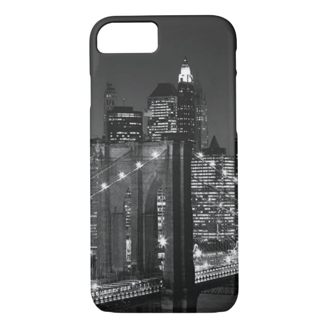 Noir et blanc New York City iPhone 7 Coque (Dos)