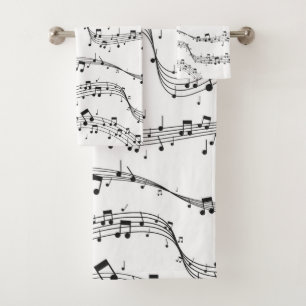 Noir et blanc note musicienne Motif