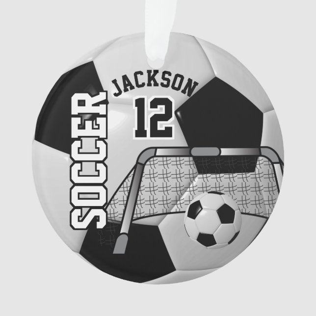 Noir et blanc personnalisez le ballon de football (devant)