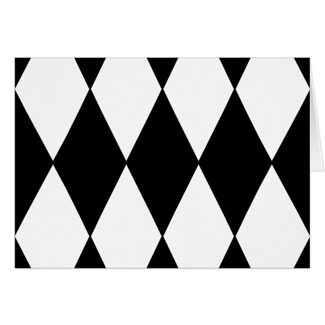Noir et blanc Retro À damiers Motif Diamant (Devant horizontal)