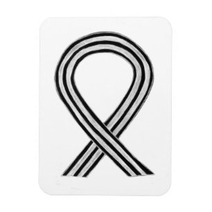 Noir et blanc Ruban Magnets de sensibilisation au 