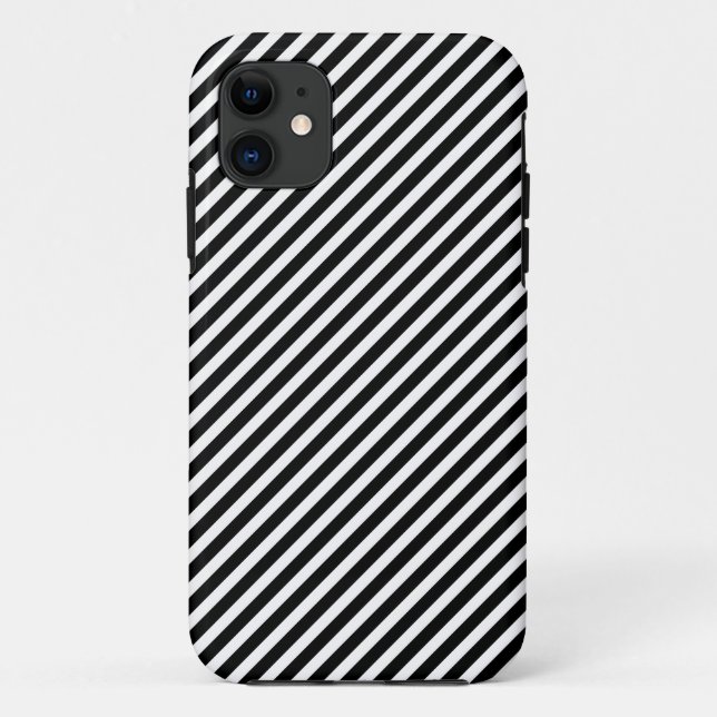 Noir et blanc Striped iPhone 5 Coque (Dos)