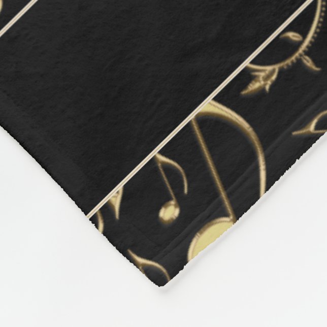 Noir et couverture de notes de musique d'or (Coin)