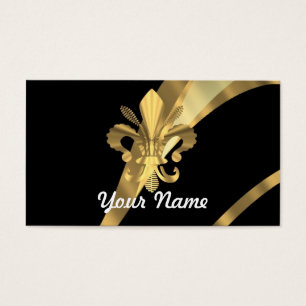 Noir et gold fleur de lys