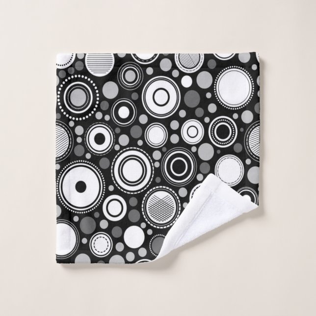 Noir et gris (Gant de toilette)