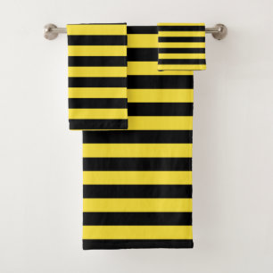 Noir et jaune bouton d'or rayure horizontale