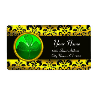NOIR ET OR DAMASK, SHAMROCK VERT