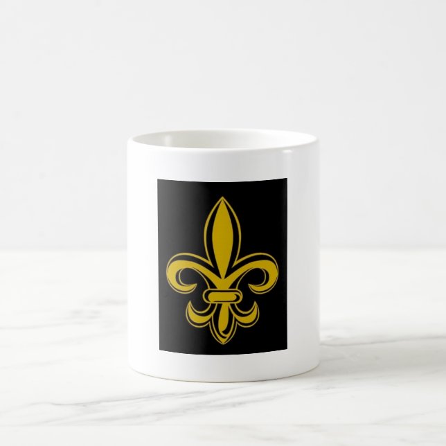Noir et or Fleur de lis Mug (Centre)