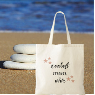 Noir et rose Coolest Maman jamais Sac fourre-tout