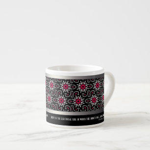 Noir et rose   texte personnalisé Expresso Mugs