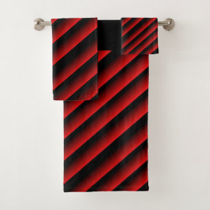 Noir et Rouge Ombre Multi - Rayures