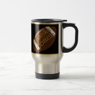 Noir et tasses d'entraîneur de football américai